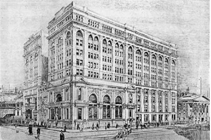 Fig. 6. Drexel Building. http://en.wikipedia.org/wiki/File:DrexelBuilding_WilsonBrothers_1889Expansion.jpg.