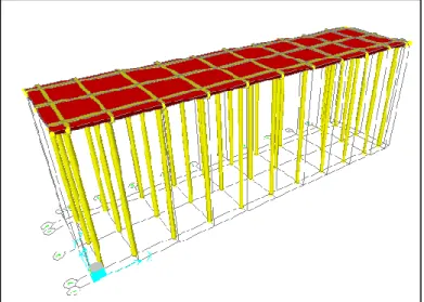 Gambar 9. Model struktur dermaga 1.000 DWT