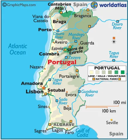 Figure 1. Portugal map. 