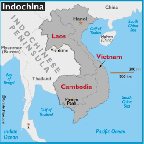 Figure 1. Cambodia and surrounding countries. 