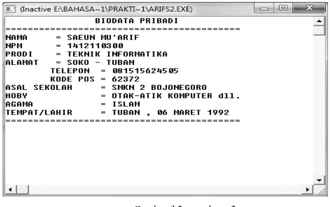 Gambar 3.2 percobaan 2 