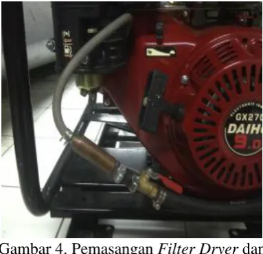 Gambar 4. Pemasangan Filter Dryer dan 