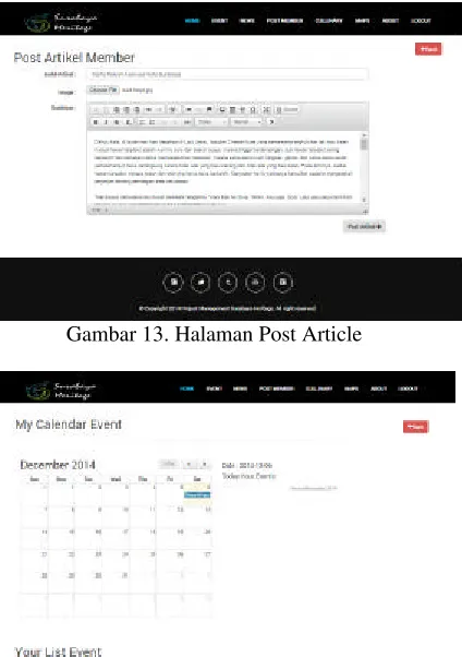 Gambar 15. Halaman List Event Member 