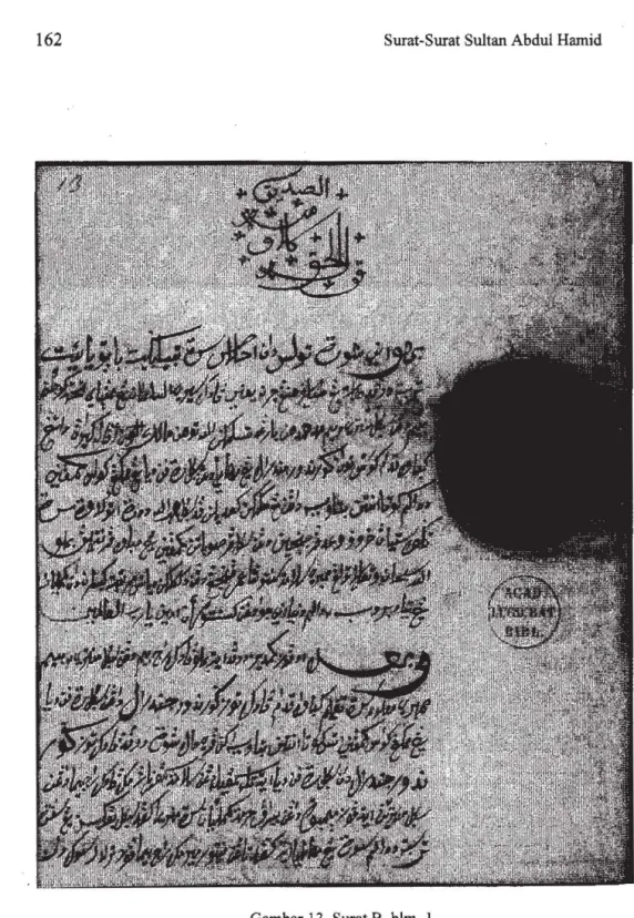 Gambar 13.  Surat B, him.  I. 
