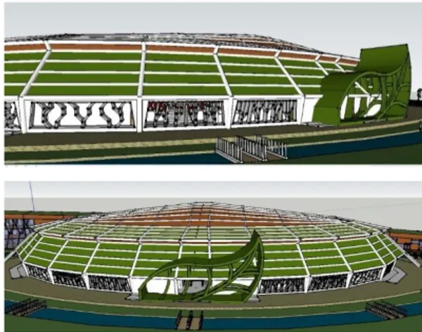 Gambar 3.7 Struktur Atap Stadion 