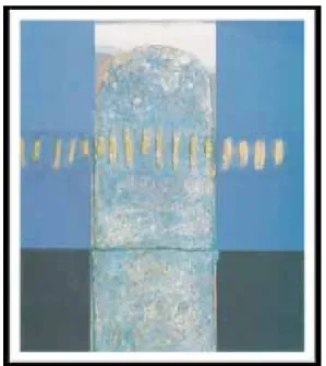 Gambar 3.  Karya Amri Yahya, Al Jamaal, Mixed media on  canvas, 100x90 cm, 1994