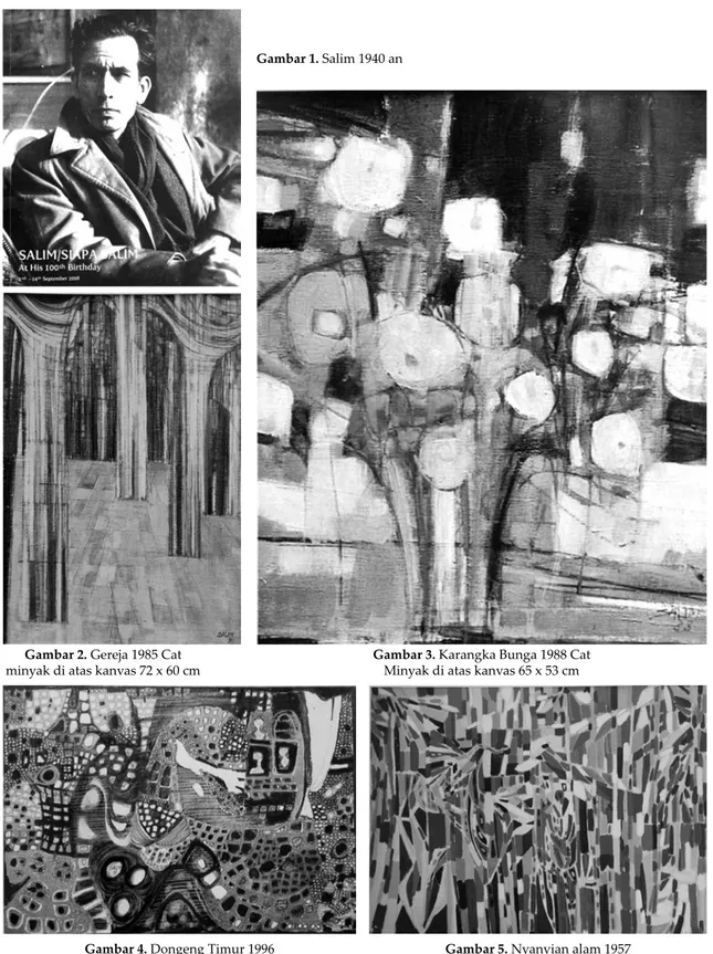 Gambar 4. dongeng Timur 1996 Gambar 5. Nyanyian alam 1957  Plakat di atas kertas 50 x 80 cmGambar 2