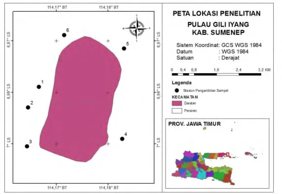 Gambar 3.1 Lokasi Penelitian Pulau Gili Iyang 