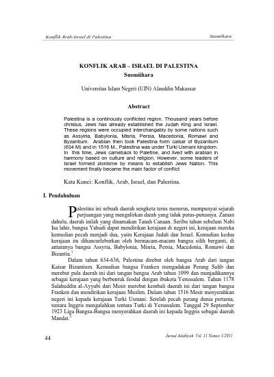 Top PDF Kronologi Dan Anatomi Konflik Israel-Palestina - 123dok.com