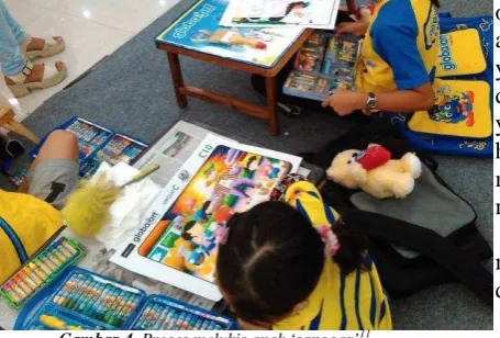 Gambar 4. Proses melukis anak ‘sanggar’11 