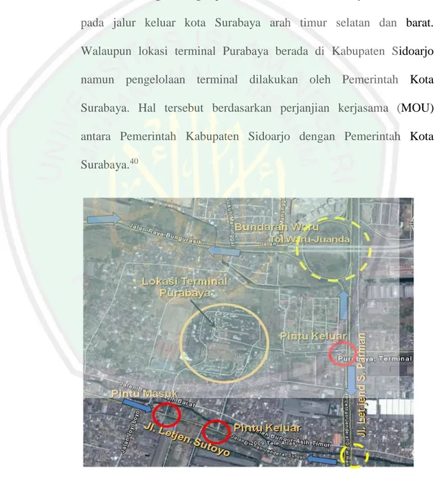 Gambar lokasi terminal Purabaya Surabaya                                                             