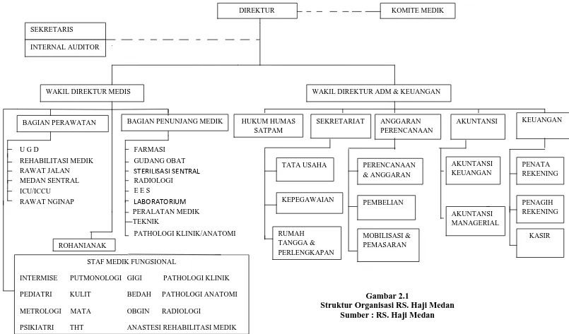 Gambar 2.1 Struktur Organisasi RS. Haji Medan 
