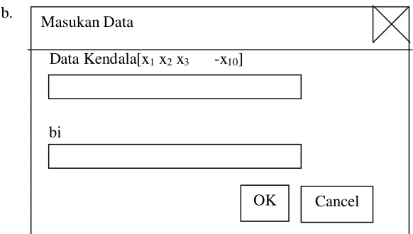 Gambar 3-3 (b) : Desain input data kendala