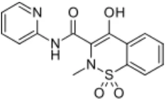 Gambar 2.1.1 : Struktur Kimia Piroksikam 