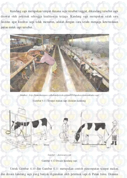 Gambar 4.11 Tempat makan sapi didalam kandang 