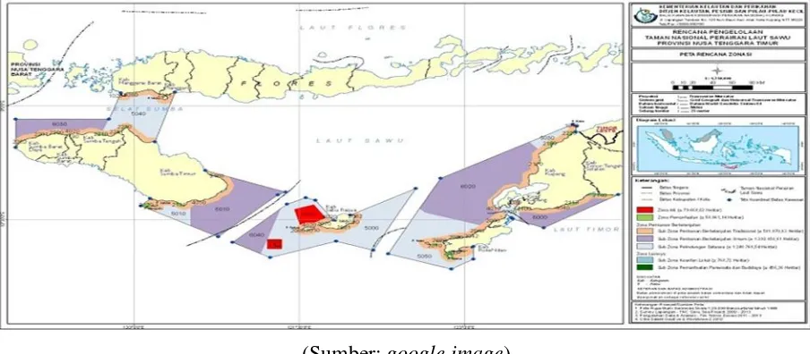 Gambar II.1. Peta Wilayah Taman Nasional Laut Sawu 