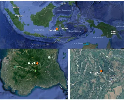 Gambar 1. Lokasi penyelidikan (Km 109 dari Makassar)