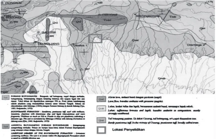 Gambar 3. Peta Geologi daerah Studi.