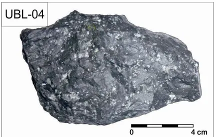 Gambar 2. Conto setangan batu Basalt pada daerah penelitian, kode sampel UBL-04. 