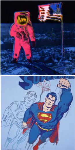Gambar 8  Pendaratan manusia di bulan dan sosok  Superman merupakan semiosis, representasi dan 