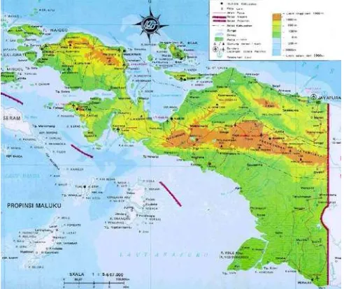 Gambar II.3 Peta Papua 