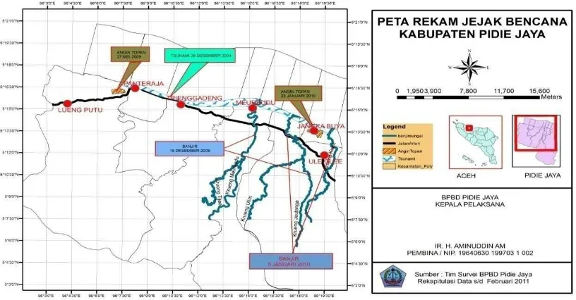 Gambar 4.3 Peta Rawan Bencana di Kabupaten Pidie 