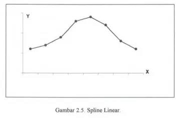 Gambar 2.5. Spline Linear. 
