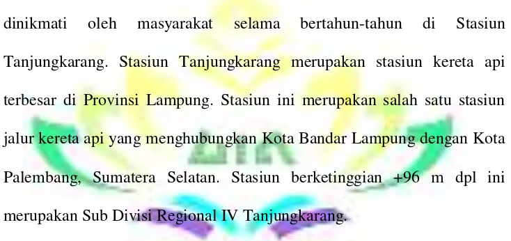 Tabel 1.1 Rekap Data Angkutan Penumpang  Relasi Tanjung Karang - 