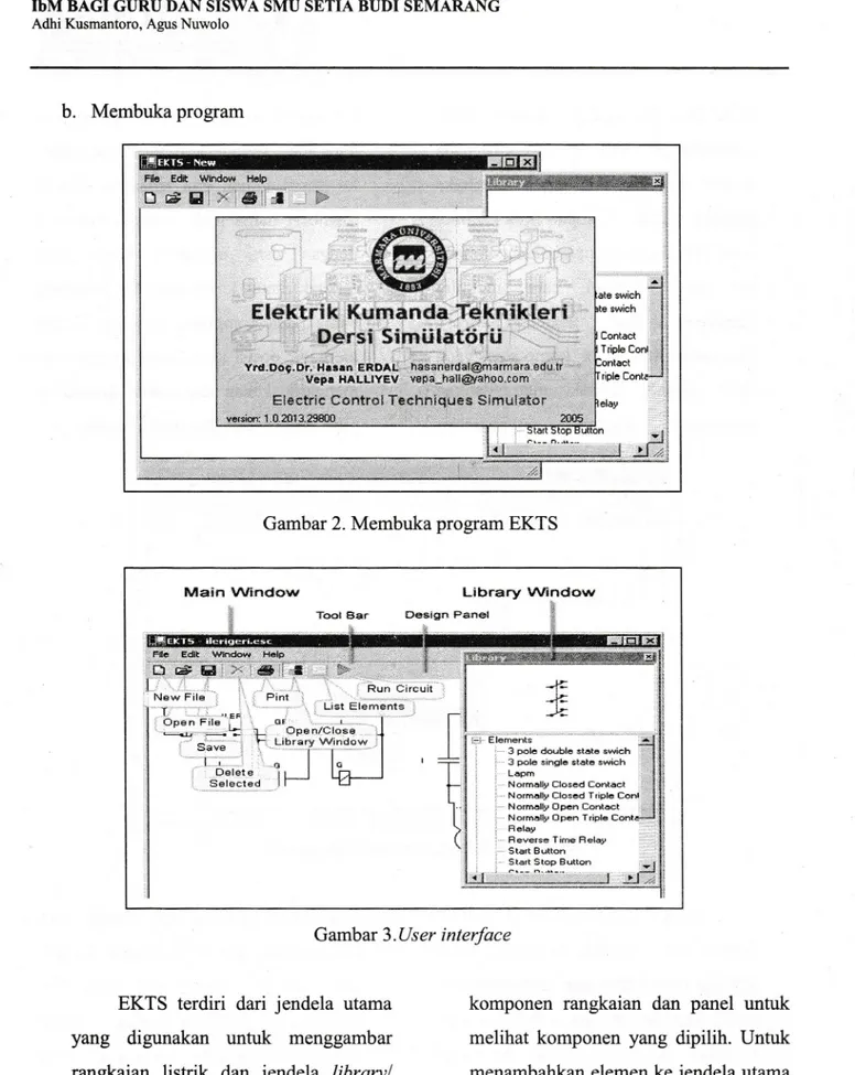 Gambar 2. Membuka  program  EKTS