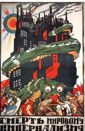 Gambar 3.1.1 Death to The World of Imperialism, Dr. Moor, 1920 (Sumber: http://russianposters.com/)