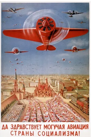 Gambar 3.2.3  Long live the mighty aviation of the socialism country! V. Dobrovolsky, 1939,  ( Sumber:Ibid