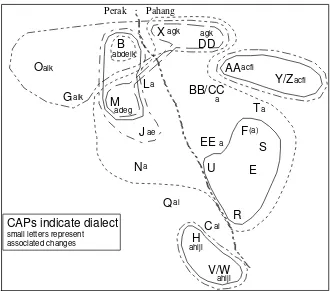 Figure 5. Geographical distribution of phonological changes. 