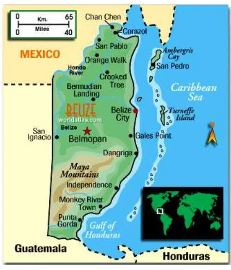 Figure 1. Belize map. 