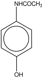Gambar 2. Struktur Parasetamol (Anonim, 1995) 