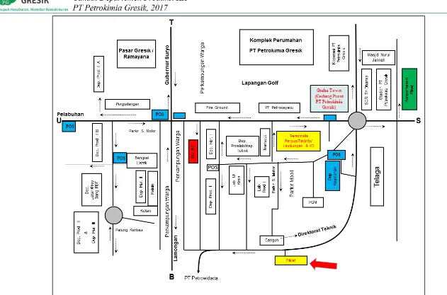 Gambar I.1. Denah PT. Petrokimia Gresik 