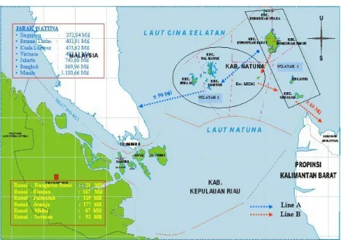 Fig 2. Routes of ships carrying liqueﬁed gas through South China Seas (Source: CSIS, 2017:3)