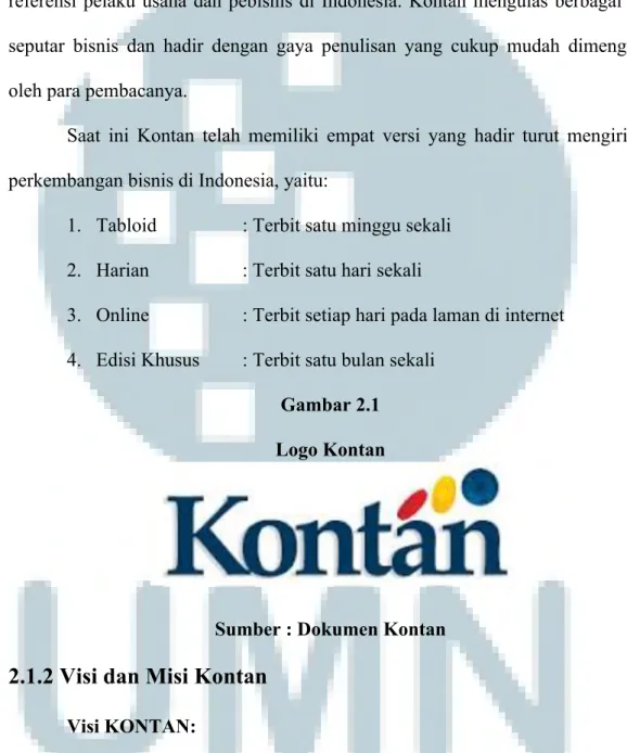 Gambar 2.1   Logo Kontan 