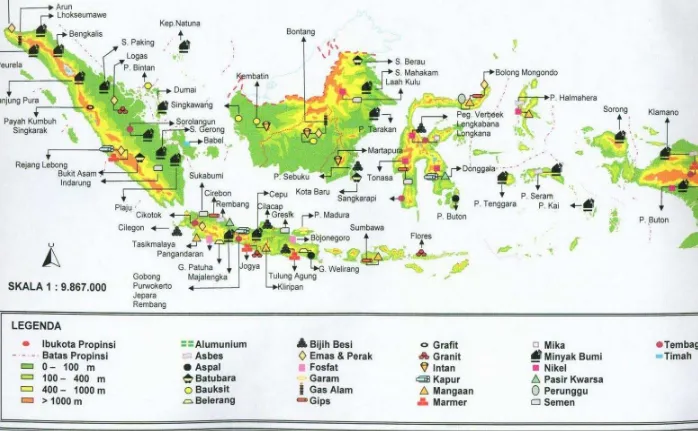 Gambar Peta Pertambangan di Indonesia