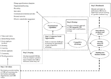 Figure 4.  An Illustration of a ‘Business Opportunity’ Model of CSR for SMEs  