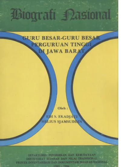 Biografi Nasional Guru Besar Guru Besar Perguruan Tinggi Di Jawa Barat 