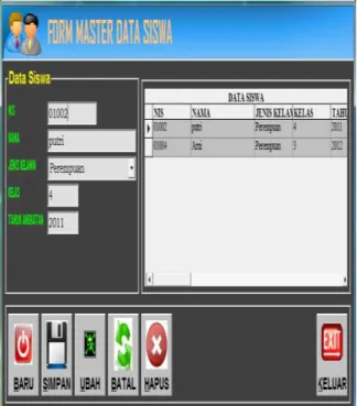 Gambar 4.  Tampilan Form Menu Utama 
