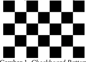 Gambar 1.  Checkboard Pattern 