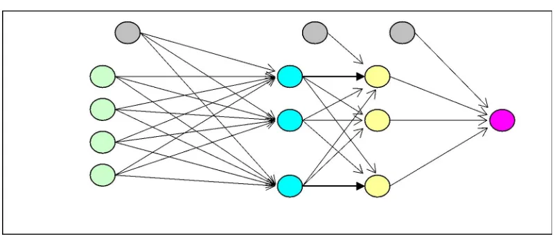 Gambar 8. Struktur Jaringan Syaraf Tiruan Sistem Prediksi Inflasi