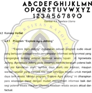 Gambar 4.3 Typeface Utama 