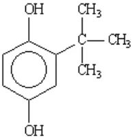Gambar 2. Struktur kimia TBHQ           Sumber : Anonim, 2017 