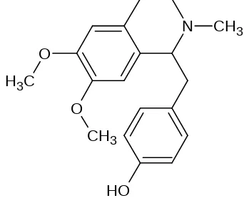 Gambar 2.2 Struktur Senyawa Armepavina (Yanti, 2014)