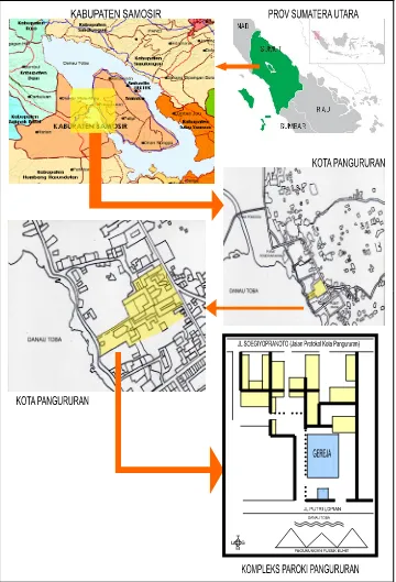 Gambar 24. Peta Lokasi Kompleks Paroki Santo Mikael Pangururan 