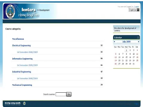 Figure 1. Homepage of Lentera 
