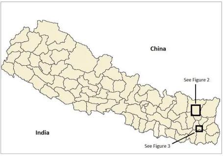 Figure 1. Map of districts visited for survey2. 