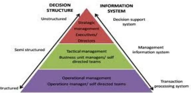 Gambar Piramid Level Informasi pada Sebuah Organisasi